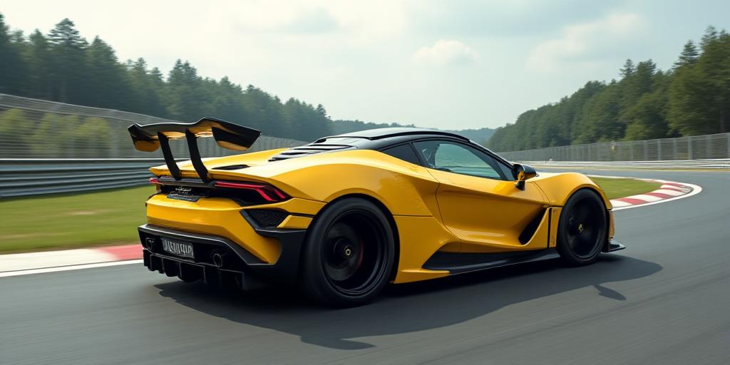 Supercar italiana con tuning completo in pista